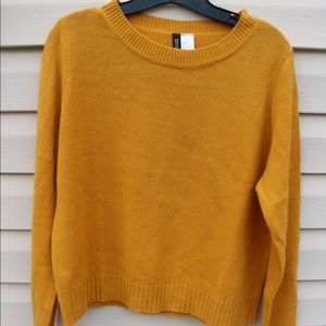 Yellow knit sweater